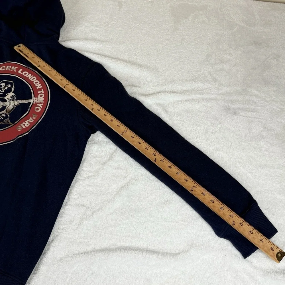 True Religion City Buddha Full Zip Hoodie Jacket Mens Large Blue New 44.5